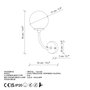 Opviq Sferis - 15030 Lámpara de Pared Dorada